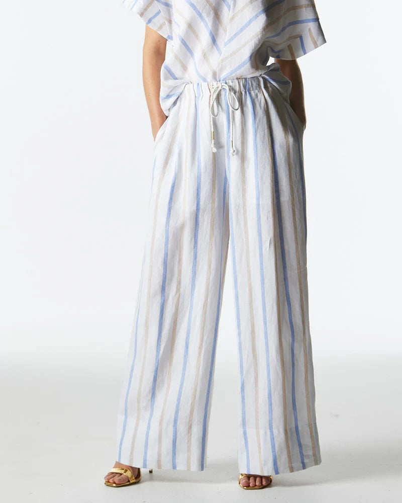 Poolside Wide Leg Pants | Stripe