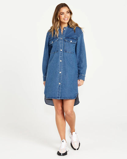 Nya Oversized Denim Dress | 80 Wash Blue