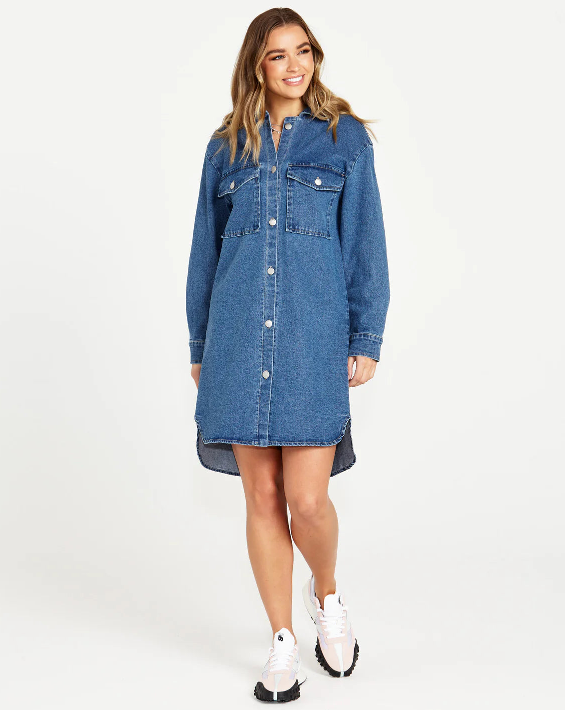 Nya Oversized Denim Dress | 80 Wash Blue