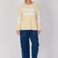 Panel Stripe Long Sleeve Tee | Stone Combo