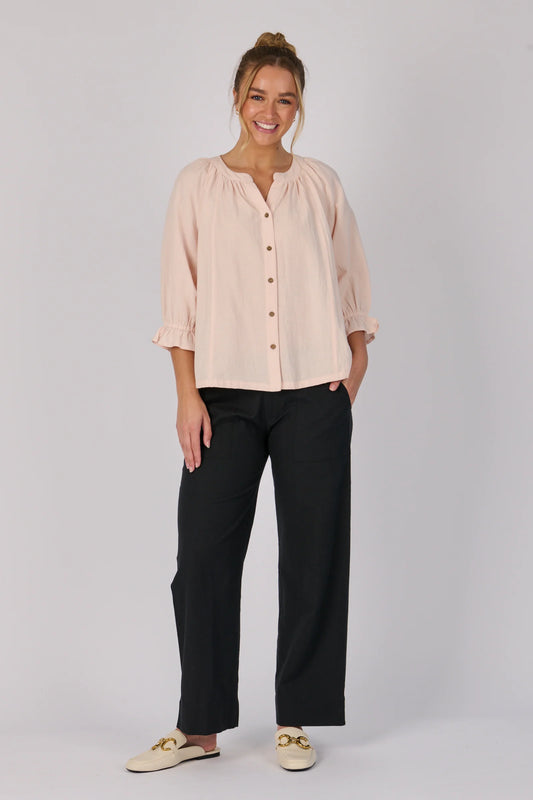 Frill Cuff Blouse | Soft Pink