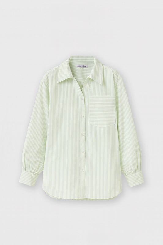 Oversized Shirt | Green Stripe