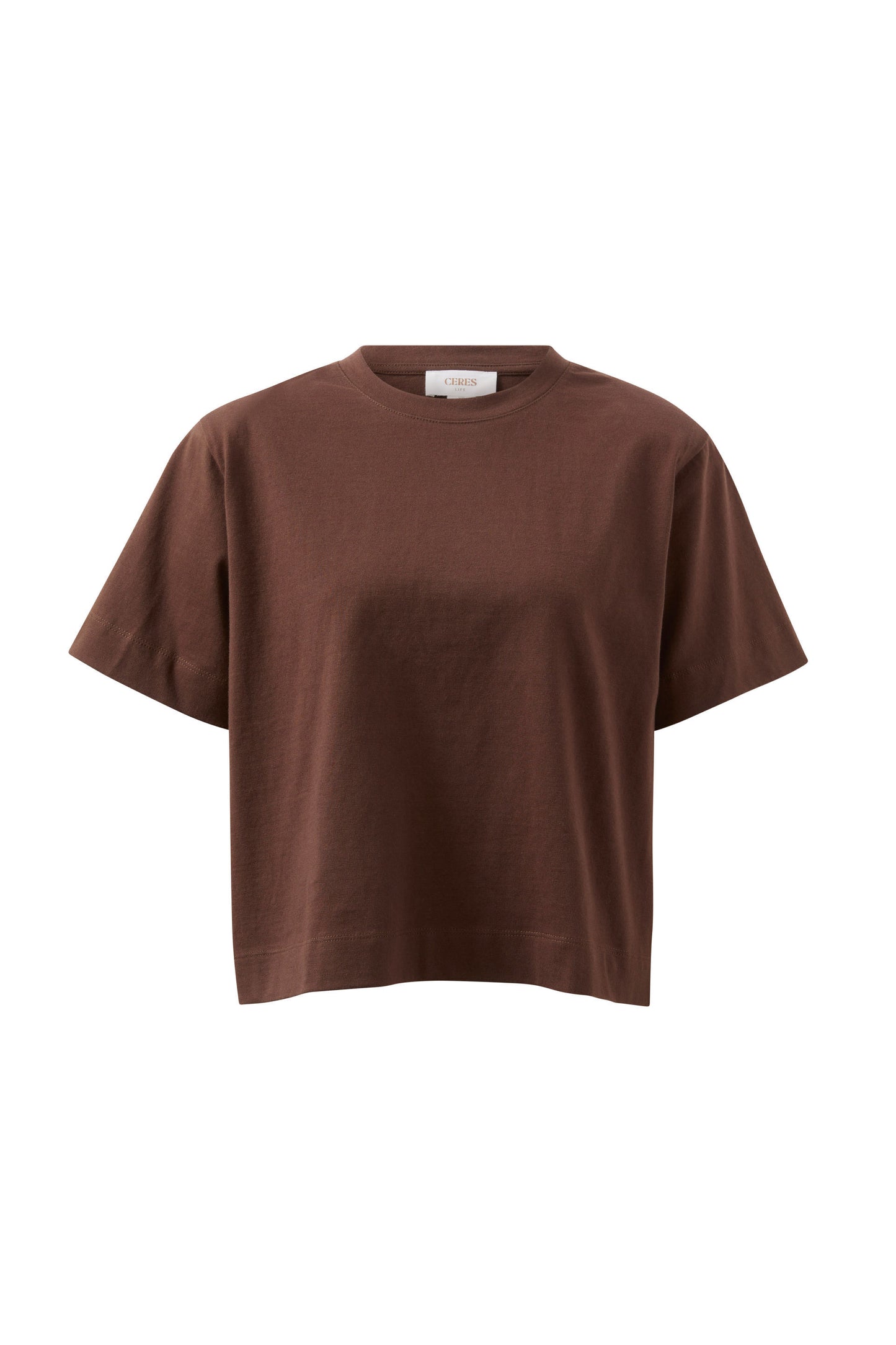 Sofia Boxy Tee | Chocolate