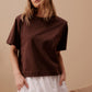 Sofia Boxy Tee | Chocolate
