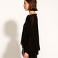 Something Beautiful Oversized Flowy Kimono Blouse | Black Size 8