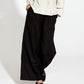 Heritage Linen Wide Leg Pant | Black