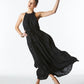 Midsummer Halter Maxi Dress | Black