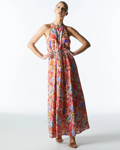 Midsummer Halter Maxi Dress | Sunset Palms