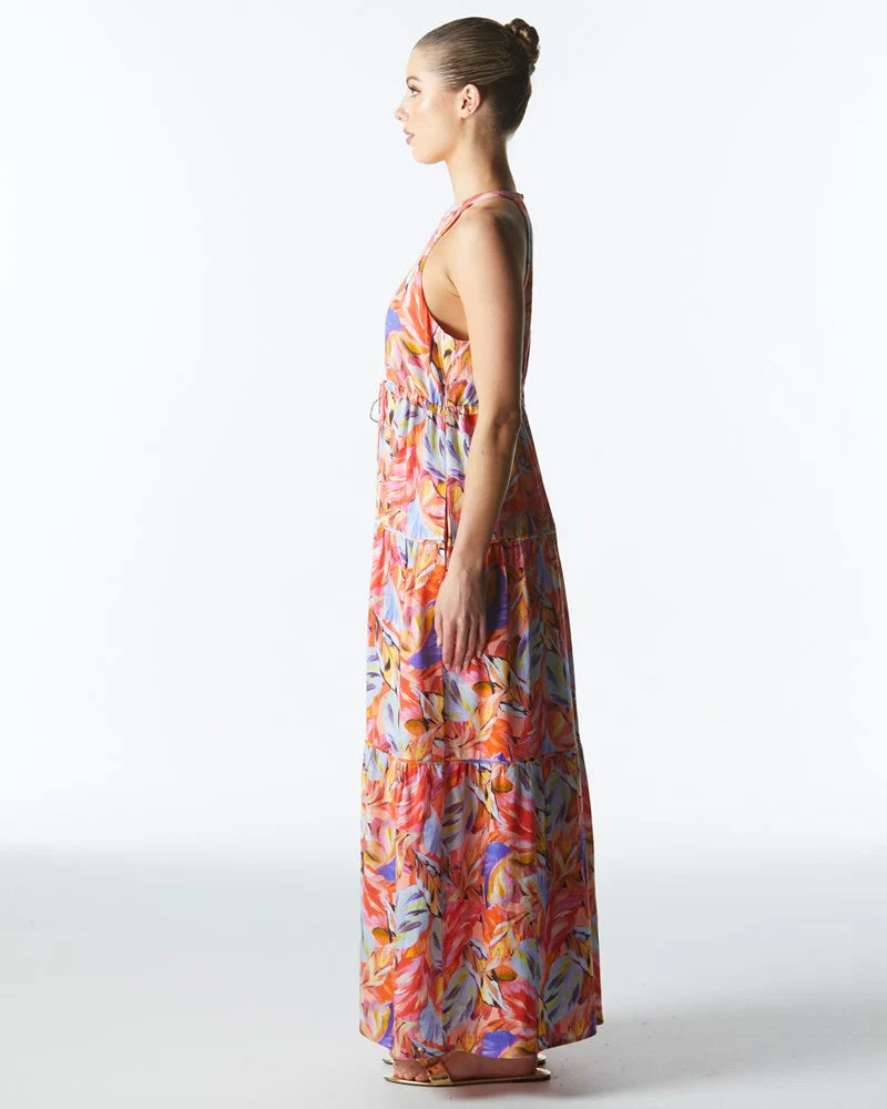 Midsummer Halter Maxi Dress | Sunset Palms