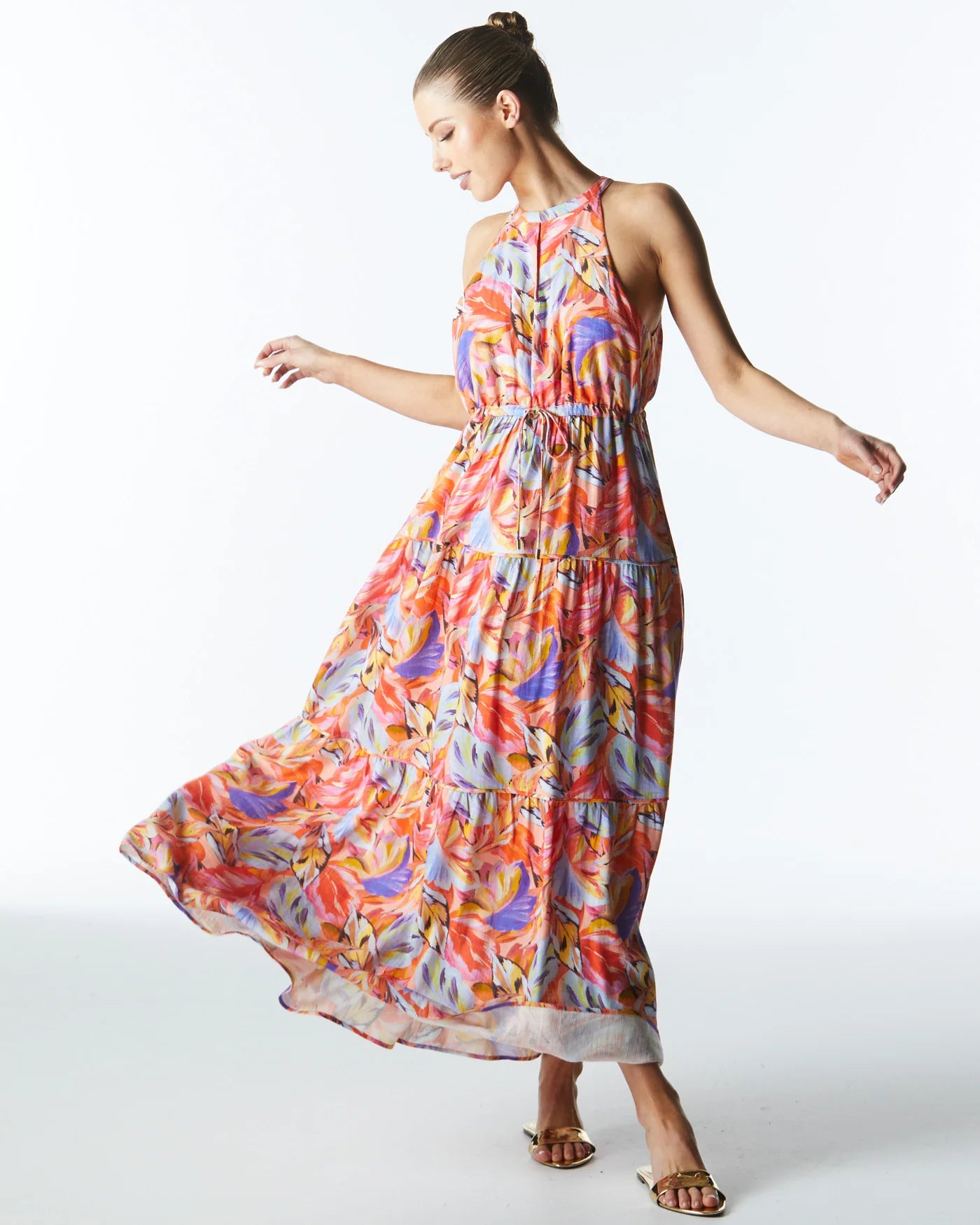 Midsummer Halter Maxi Dress | Sunset Palms