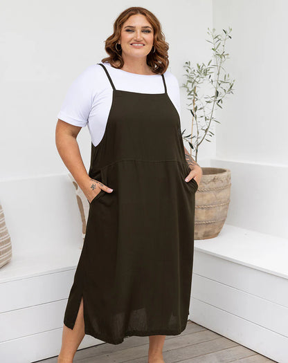 Apron Dress | Khaki