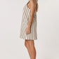 Luna Dress | Cream/Black Stripe