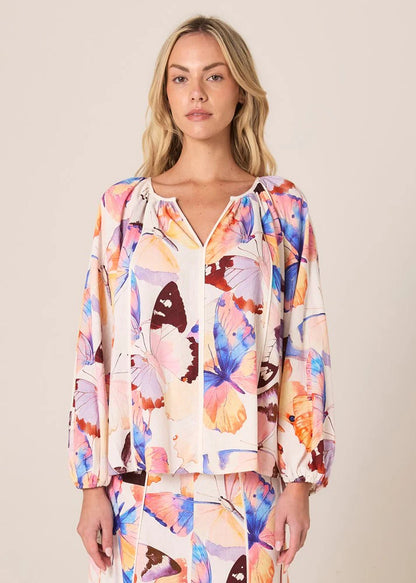 Mariposa Print Blouse | Butterfly Print