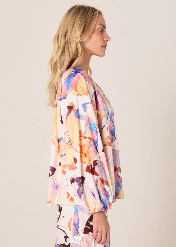 Mariposa Print Blouse | Butterfly Print