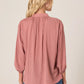 Shae Split Neck Blouse | Terracotta