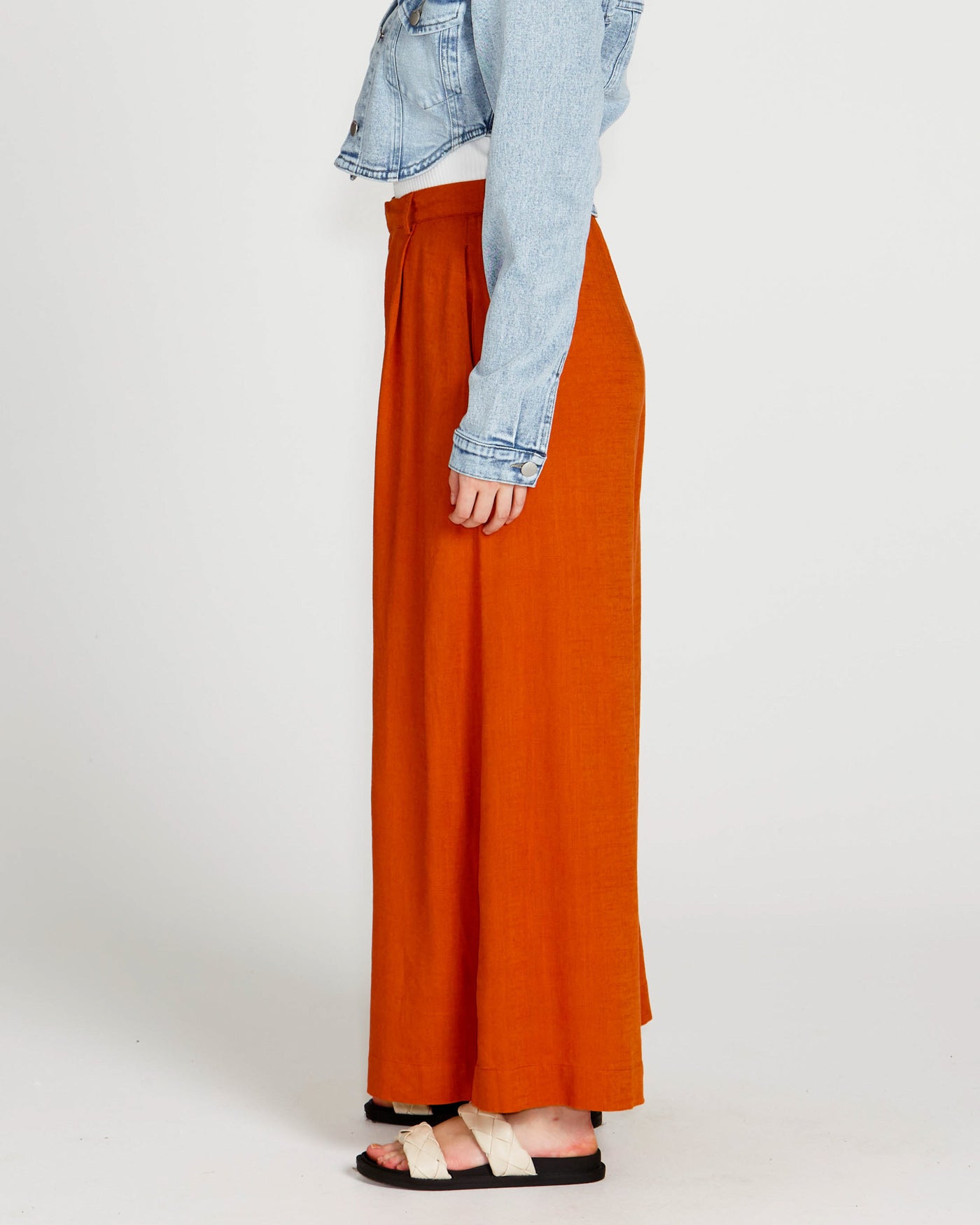 Francesca Wide Leg Pant | Rust