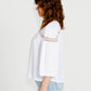 Rava Boho 3/4 Sleeve Top | White