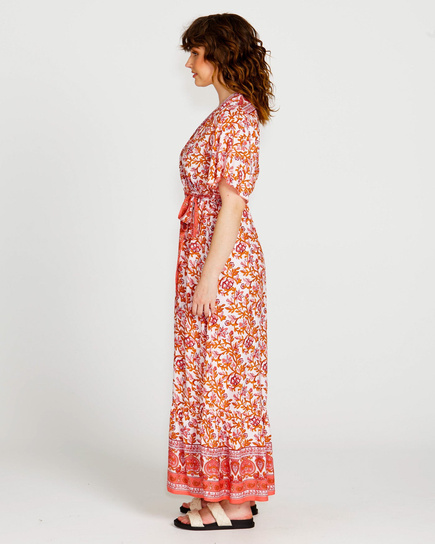 Ashley Wrap Dress | Pink Blossom