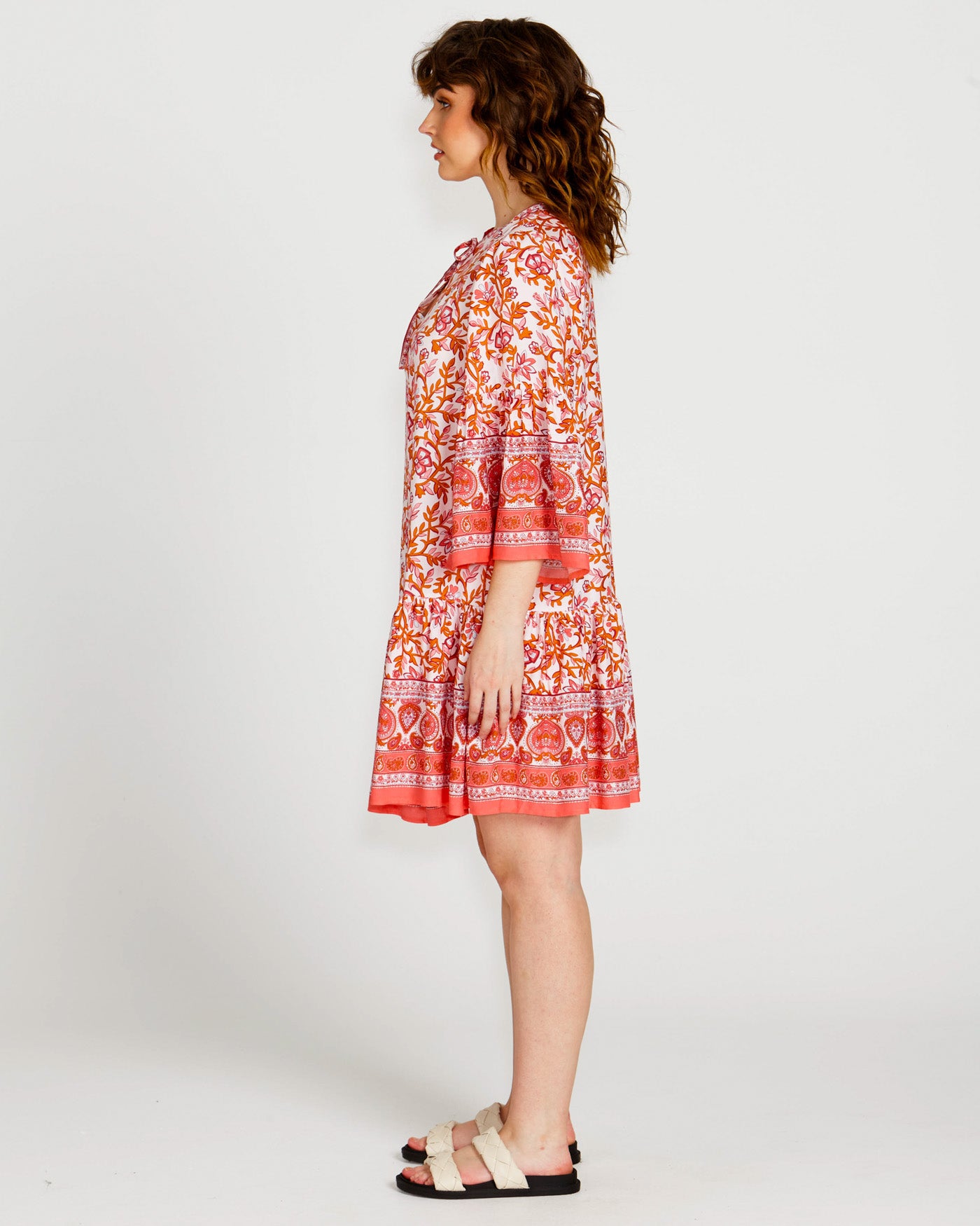 Ashley Smock Mini Dress | Pink Blossom