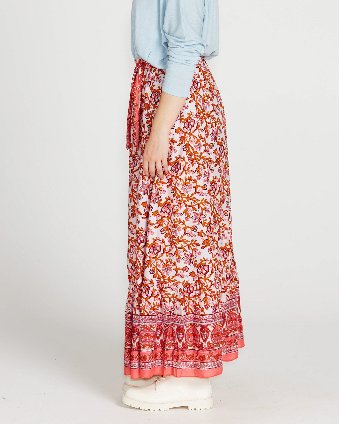 Ashley Midi Skirt | Pink Blossom