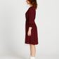 Candace V-Neck Midi Dress | Wine Animal