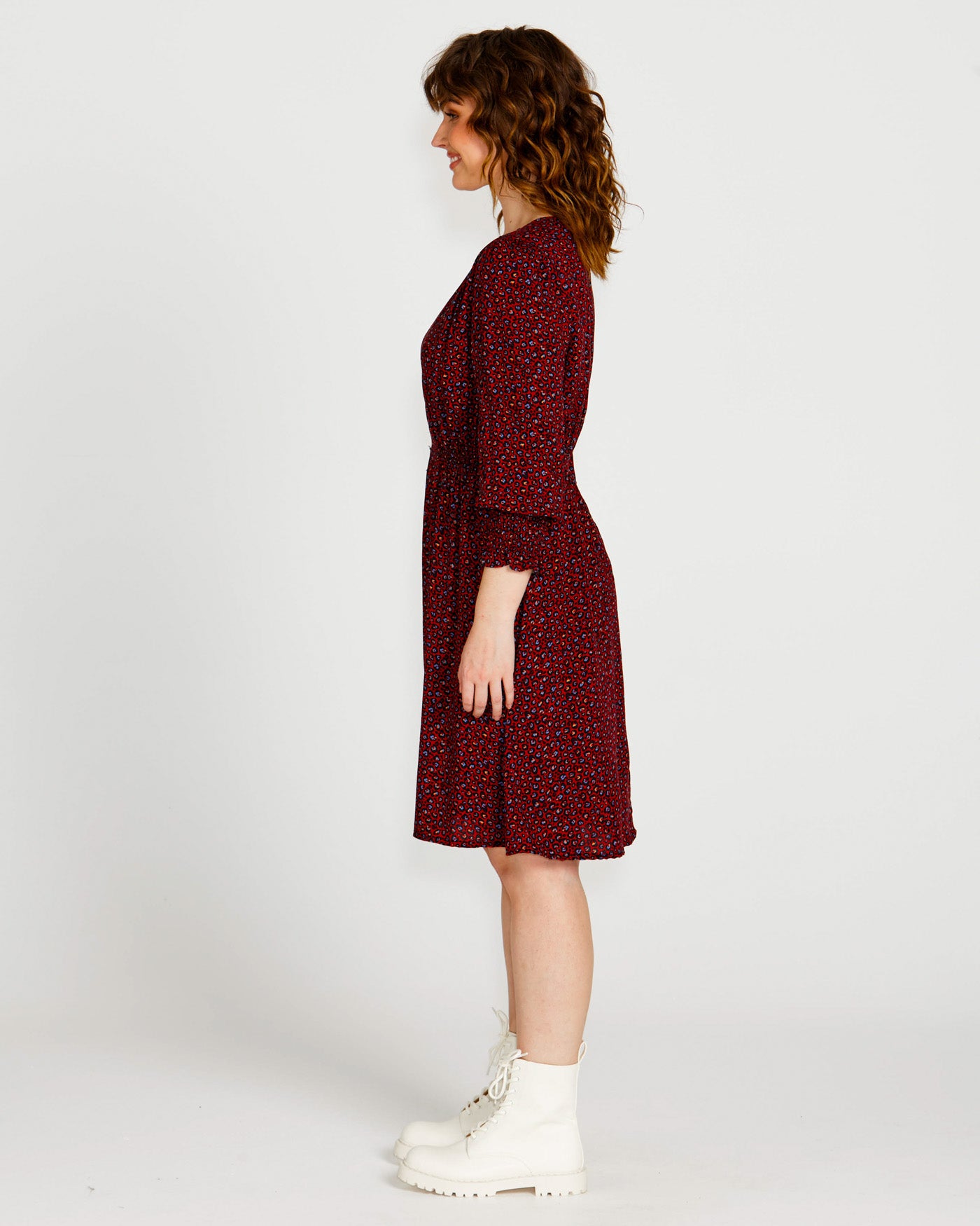 Candace V-Neck Midi Dress | Wine Animal