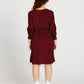 Candace V-Neck Midi Dress | Wine Animal