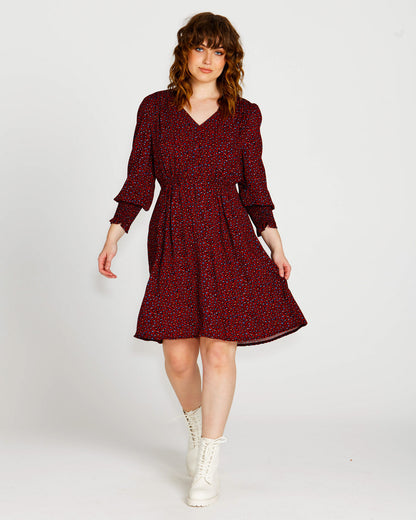 Candace V-Neck Midi Dress | Wine Animal