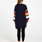 Liliana Chunky Cardi | Navy Strip