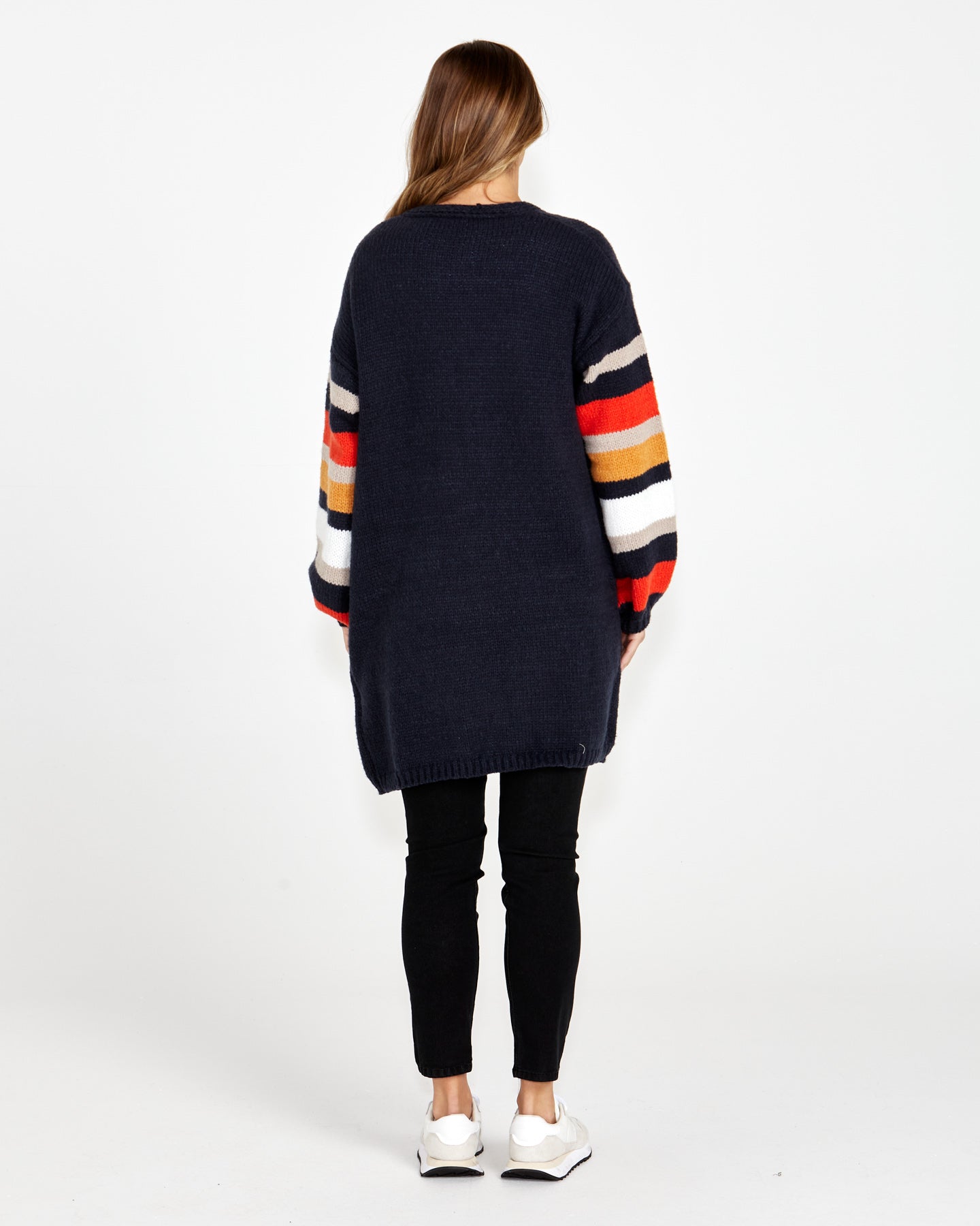 Liliana Chunky Cardi | Navy Strip