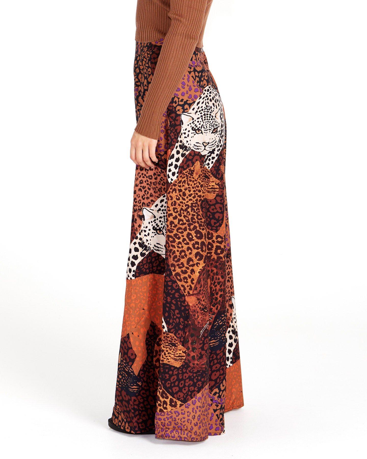 Sindi Wide Leg Pant | Leopard Mix Print