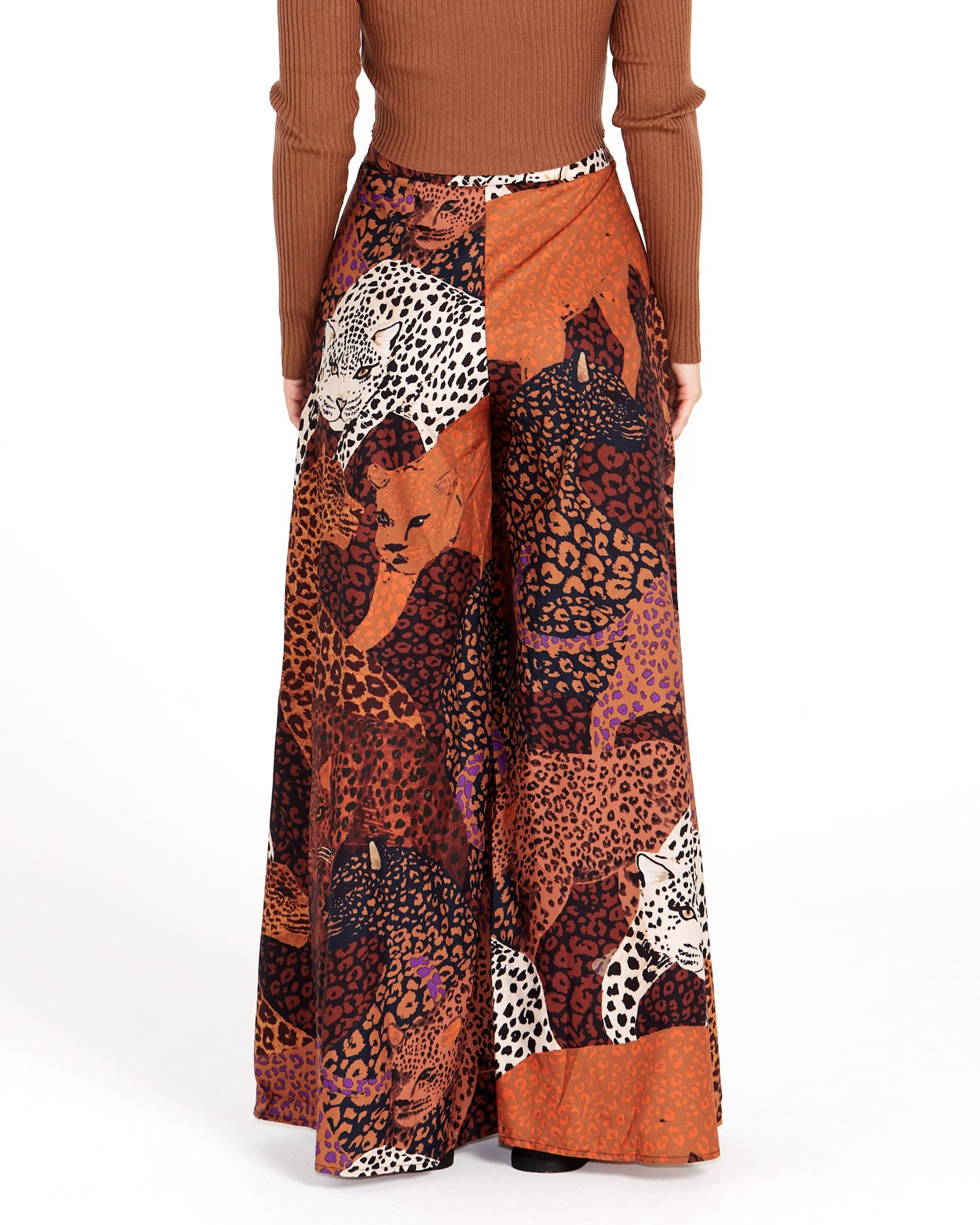 Sindi Wide Leg Pant | Leopard Mix Print