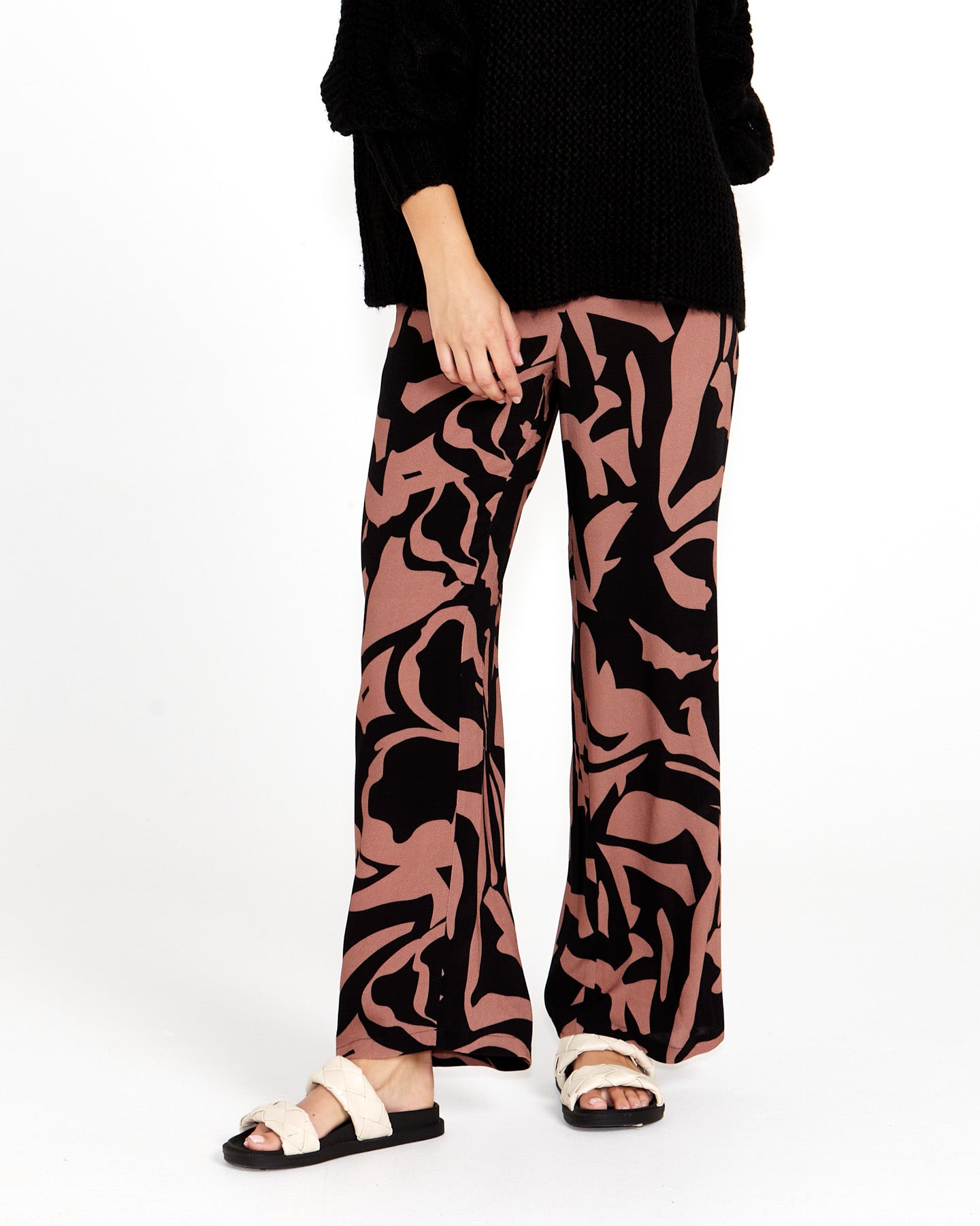 Joelle Wide Leg Pant | Abstract