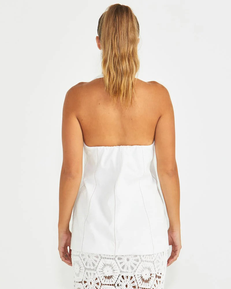 Seville Halter Vest | White