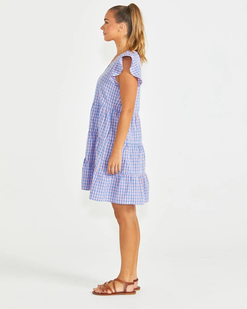 Phillipa Dress | Blue/Pink