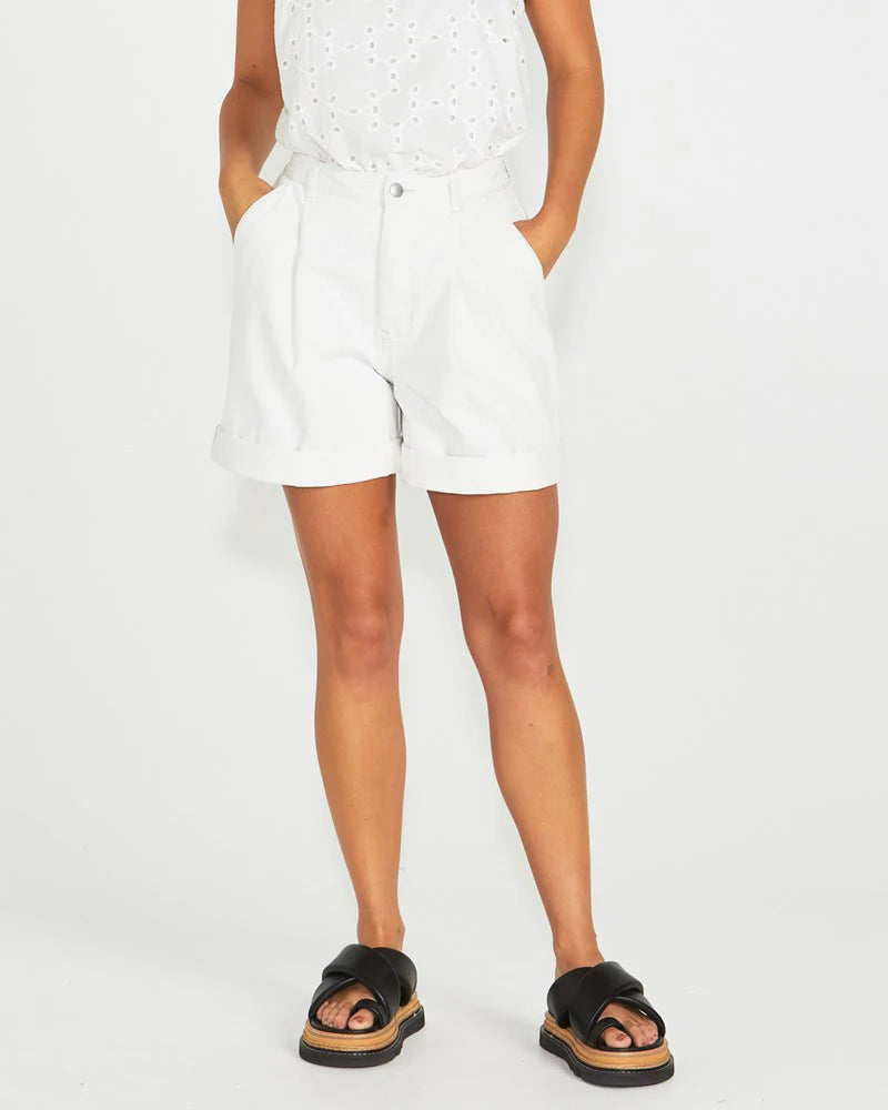 Wyatt Denim Shorts | White