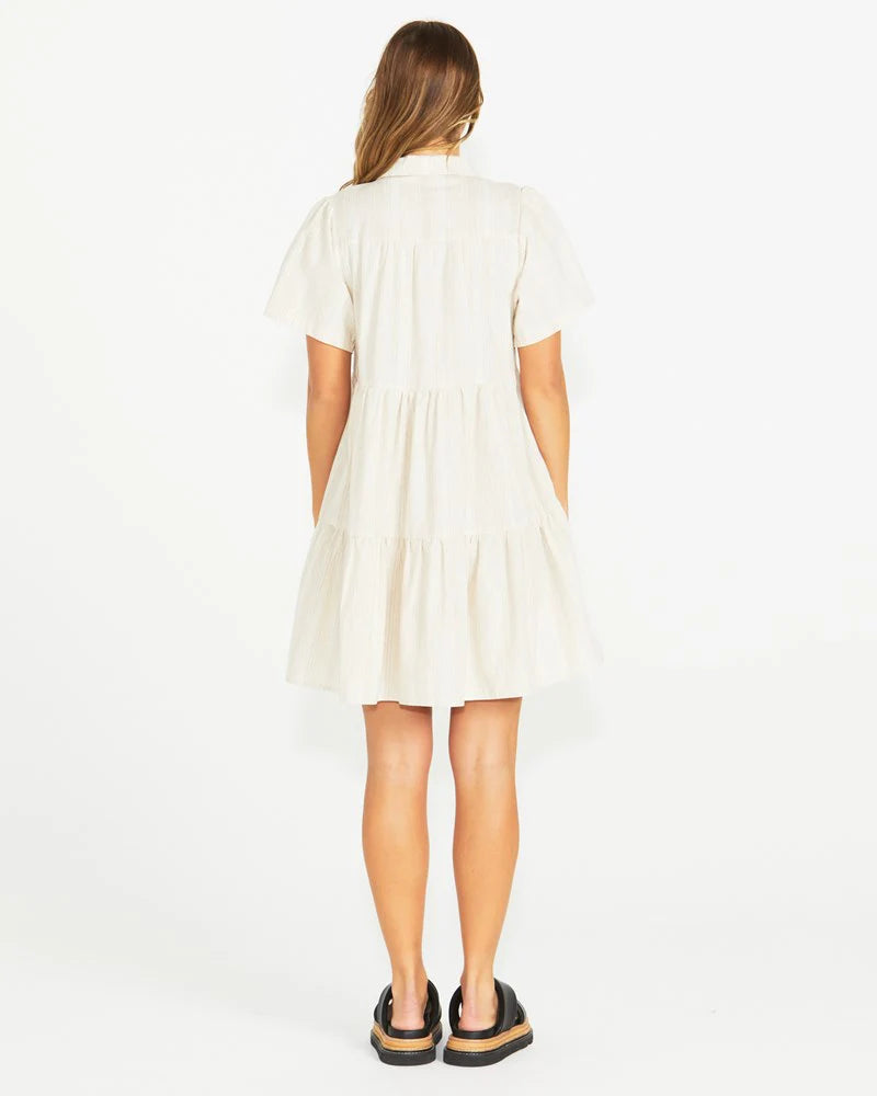 Odell Dress | Natural Stripe