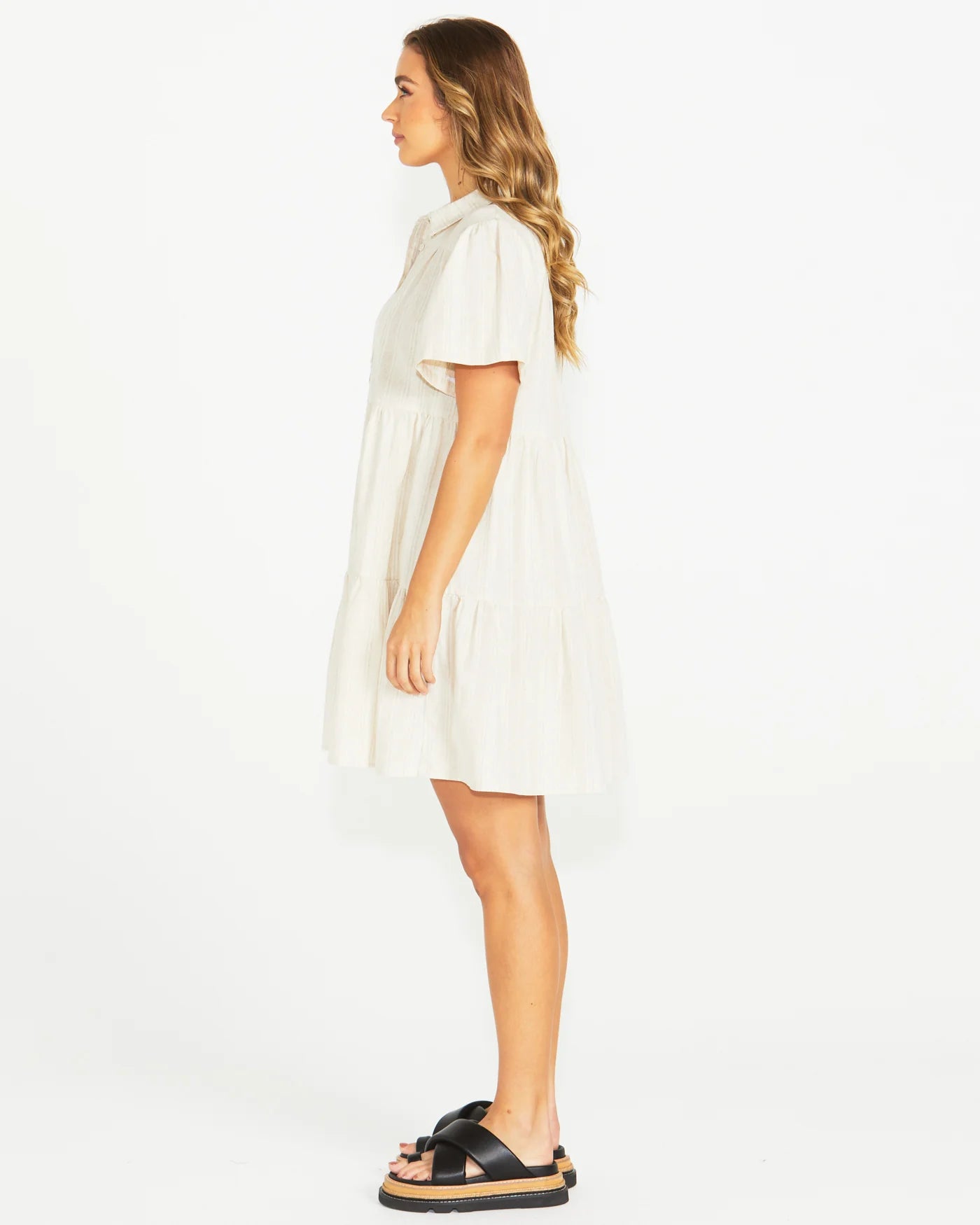 Odell Dress | Natural Stripe