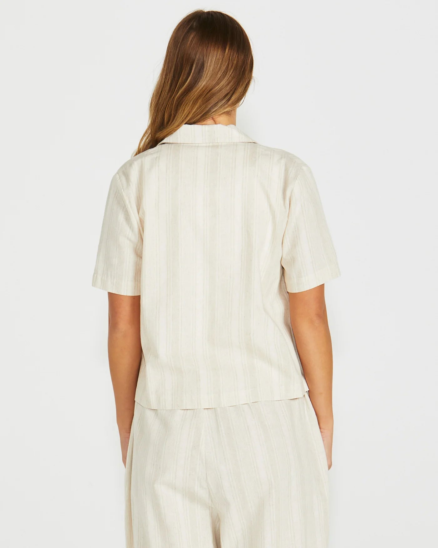 Odell Short Sleeve Shirt | Natural Stripe