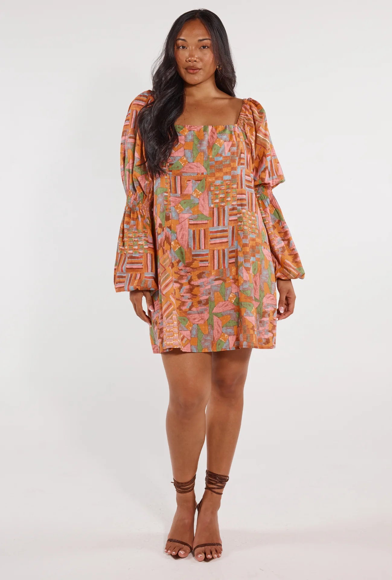 Irma Mini Dress | Mosaic Print