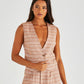 Lea Vest | Terracotta Stripe