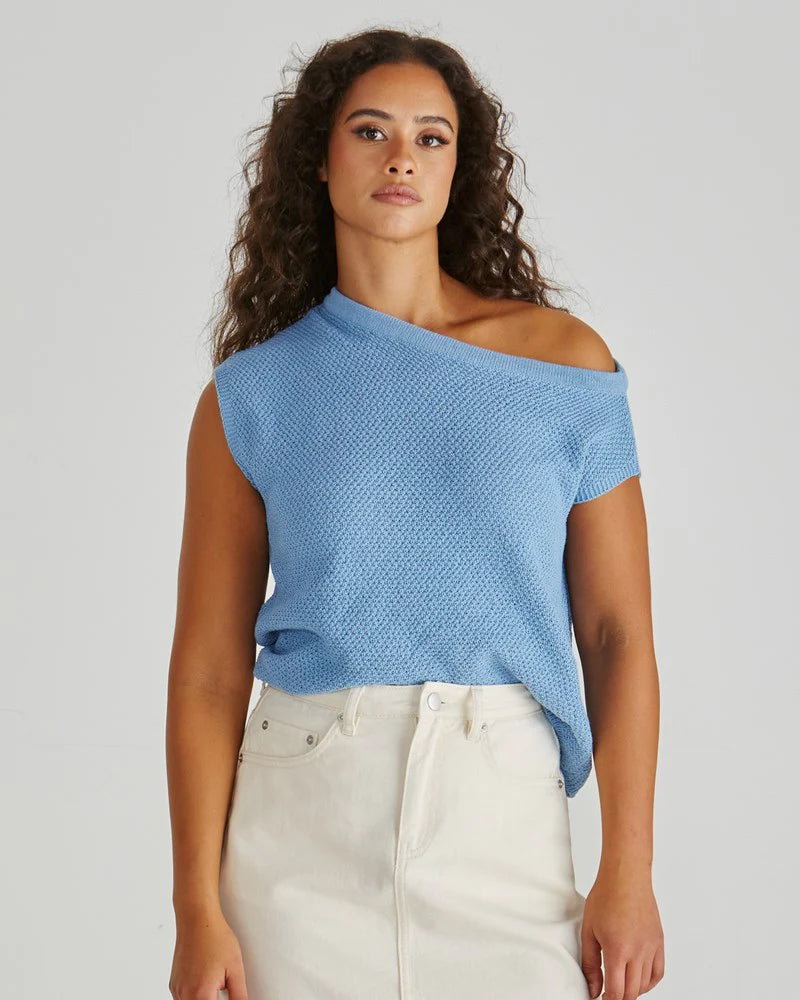 Jaci Knit Top | Blue