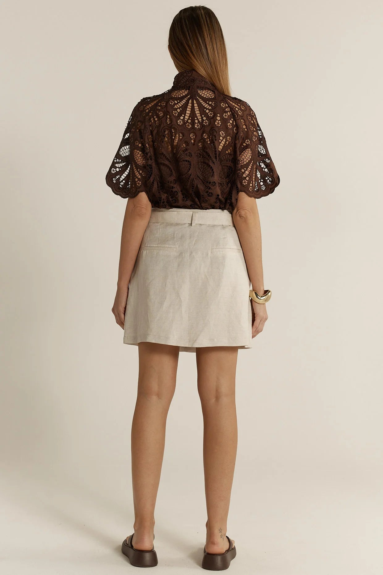 Amara Belted Skirt | Flax