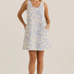 Kaia Shift Dress | Blue/White
