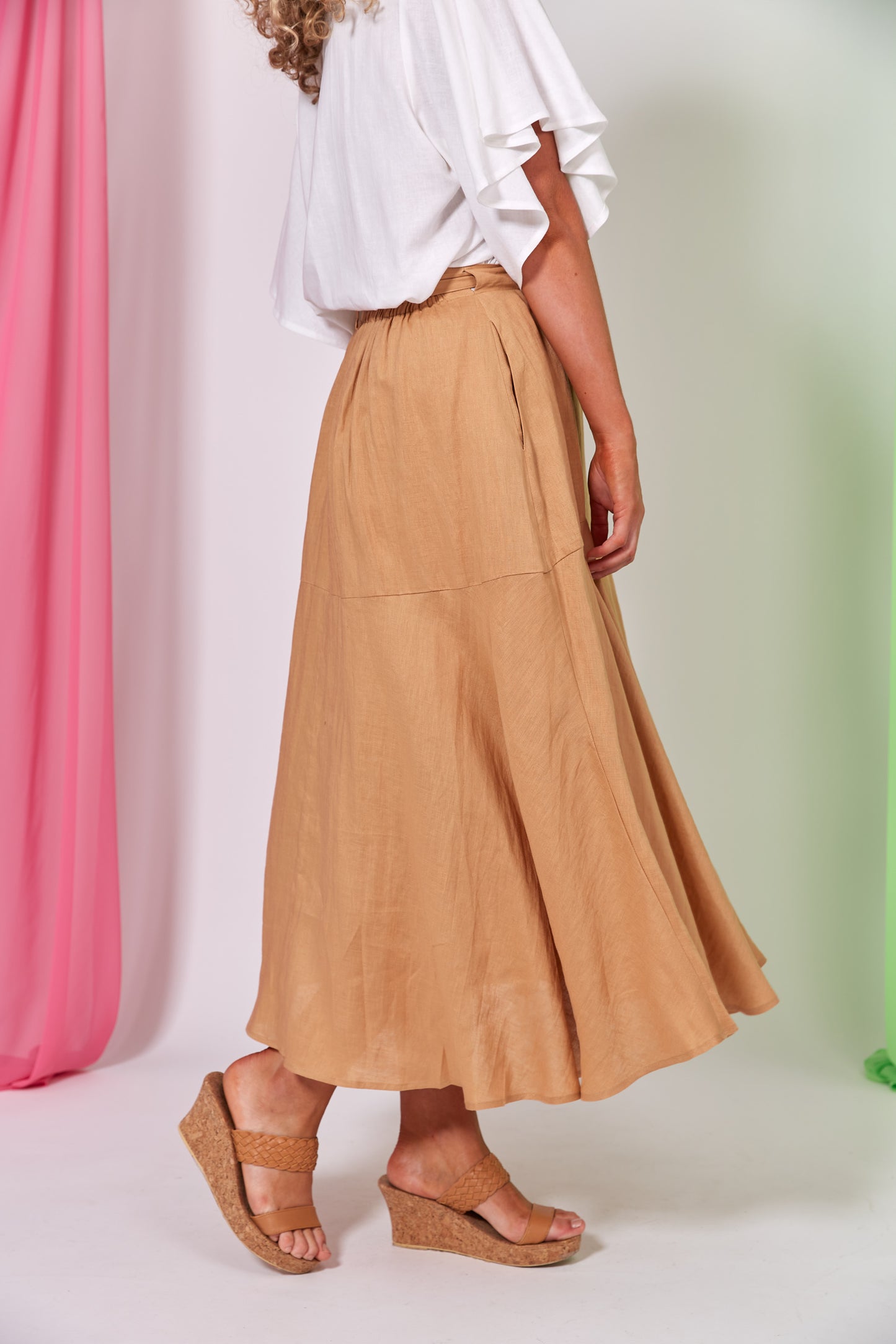 La Vie Wrap Skirt | Caramel