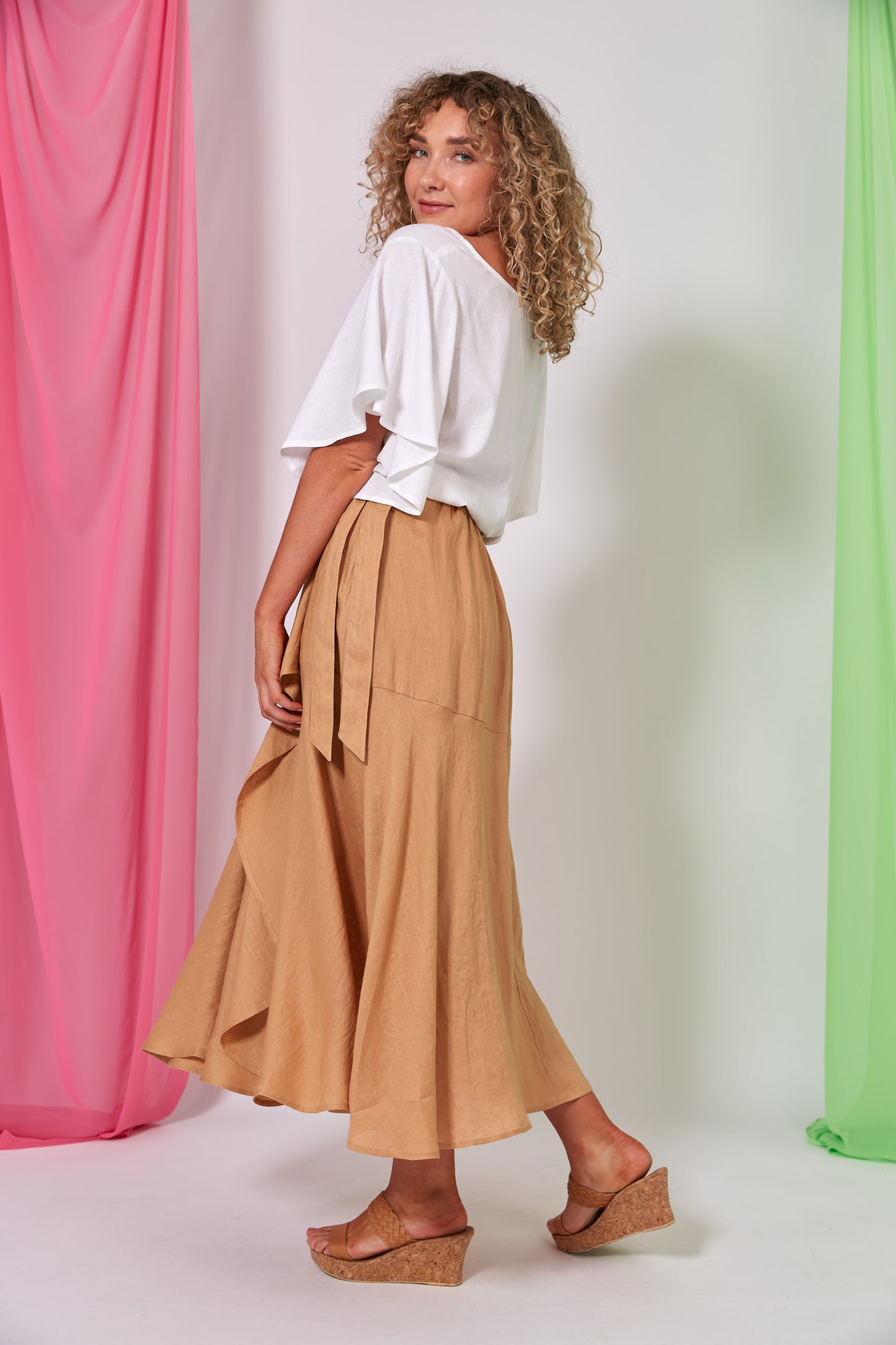 La Vie Wrap Skirt | Caramel