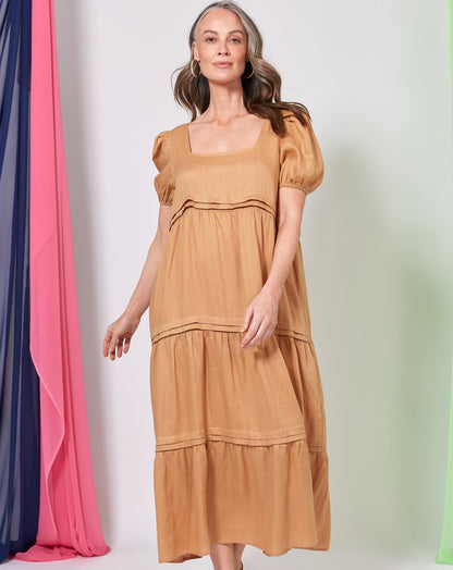 La Vie Pintuck Maxi | Caramel