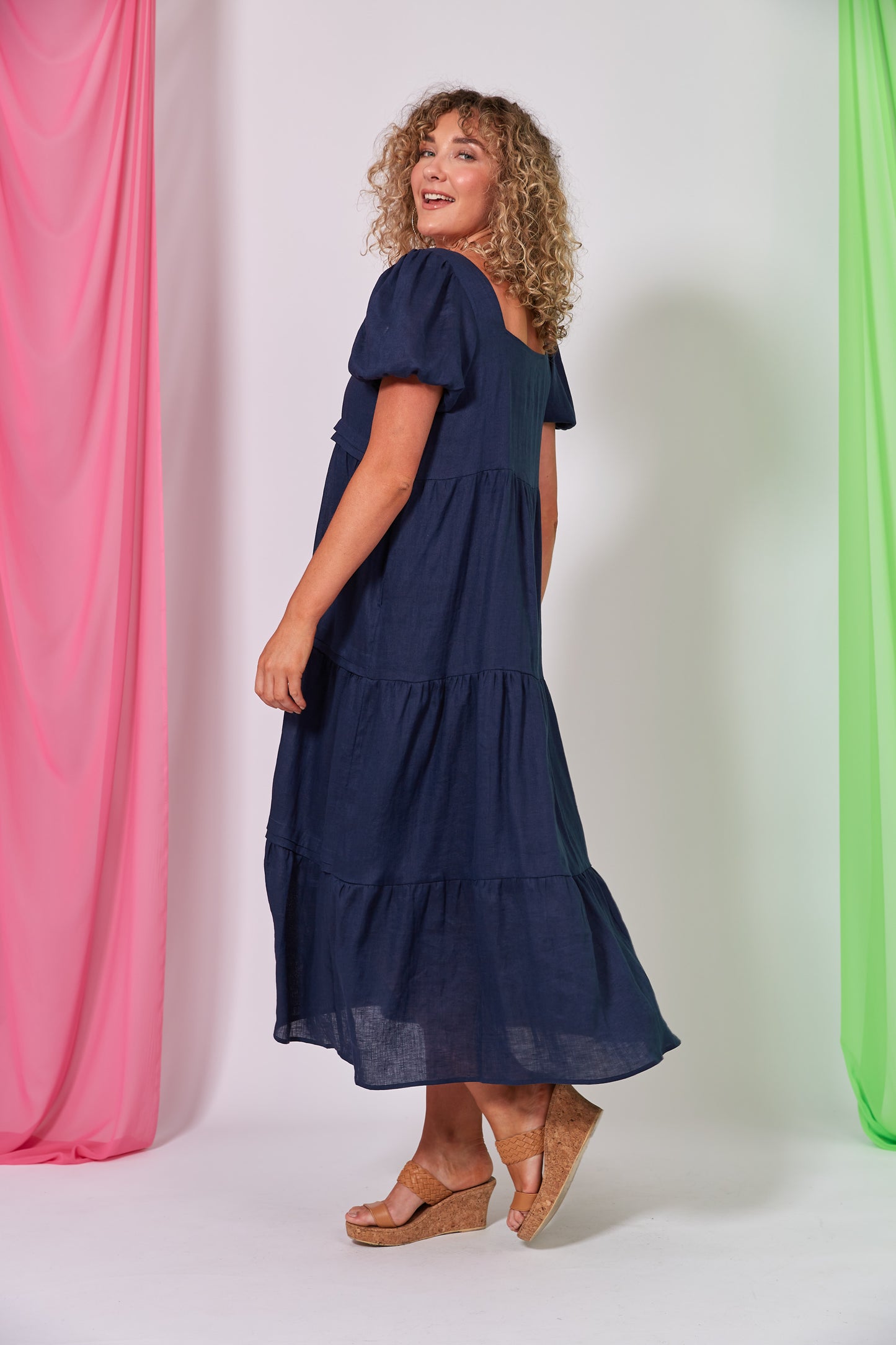 La Vie Pintuck Maxi | Sapphire