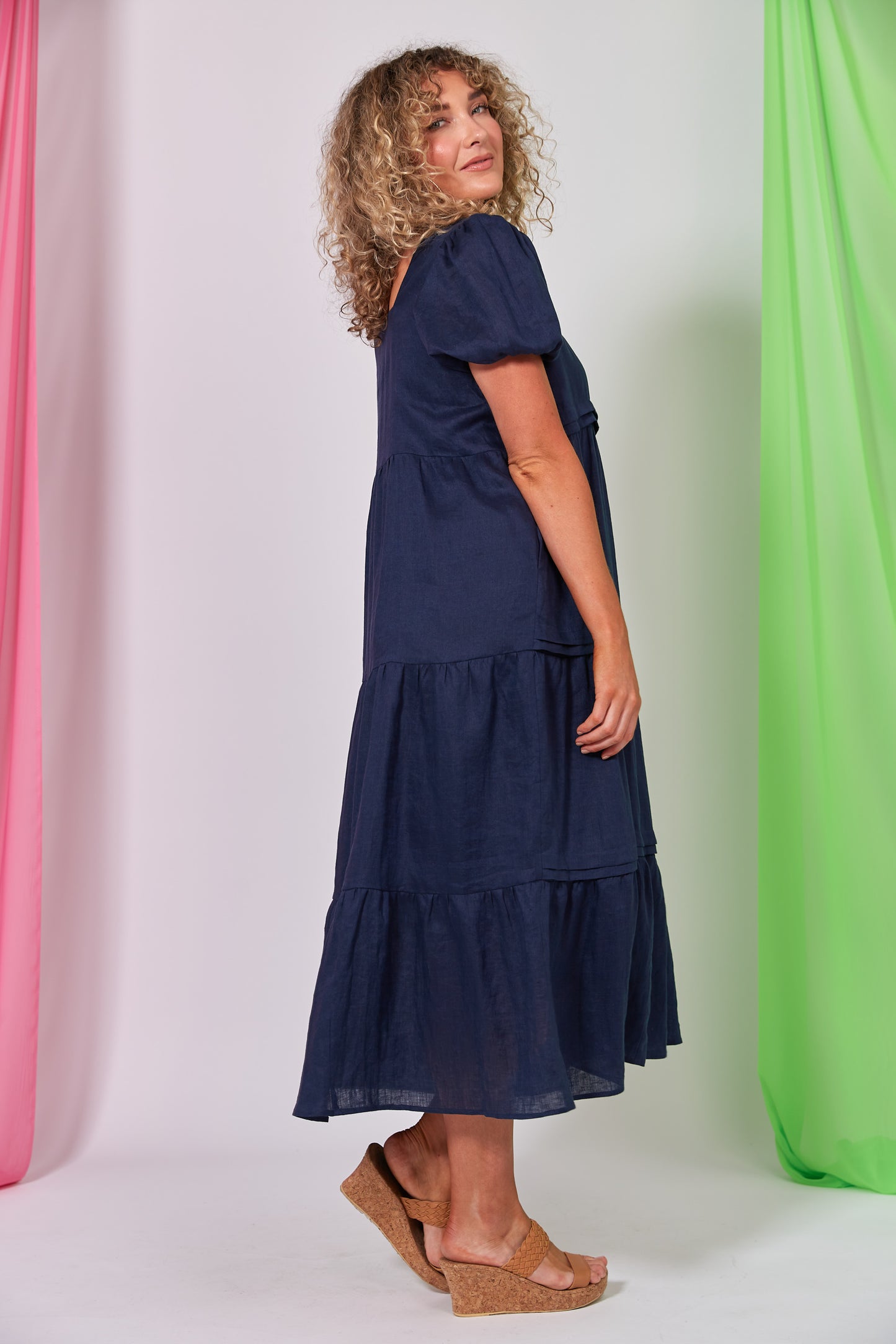 La Vie Pintuck Maxi | Sapphire