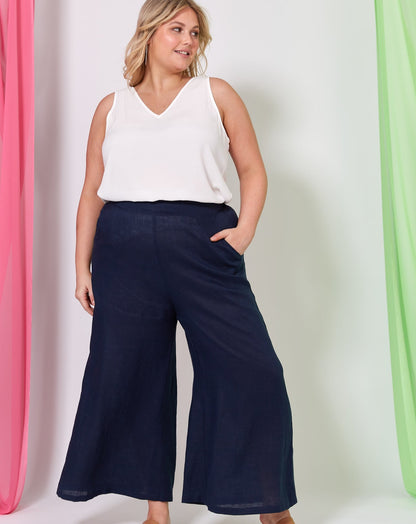 La Vie Crop Pant | Sapphire